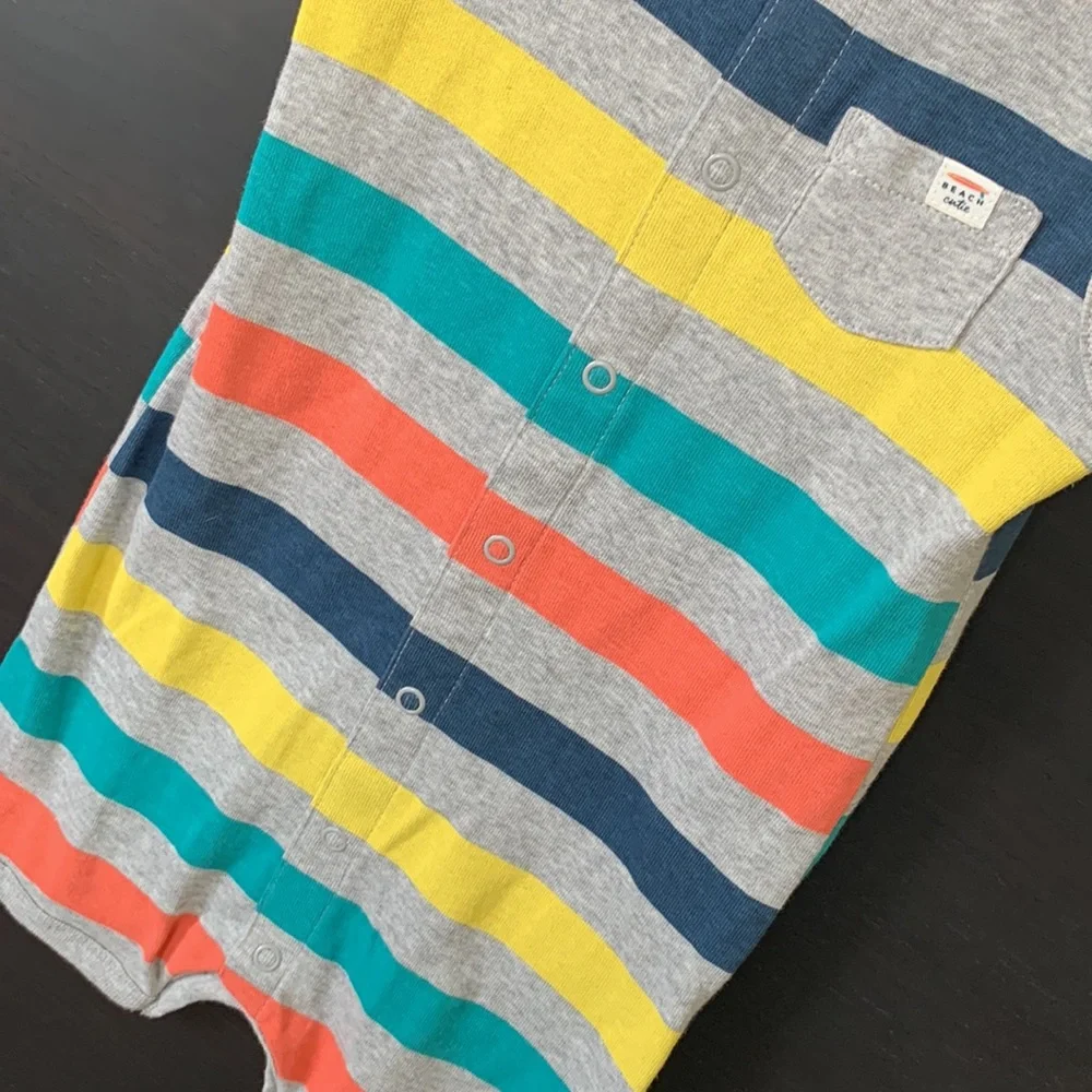 Carter’s Baby Boys Striped Snap-Up Sleeveless Romper